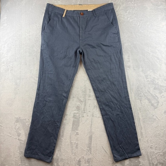 Betabrand Other - Betabrand Pants Mens 36x32 Blue Hemp Chino Khaki Twill Drawstring